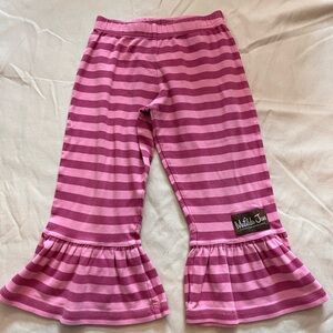 Matilda Jane Pink Striped Ruffle Kids Pants